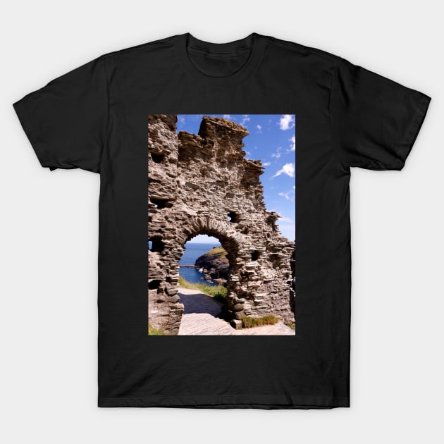 Tintagel Castle Gateway T-Shirt by jwwallace